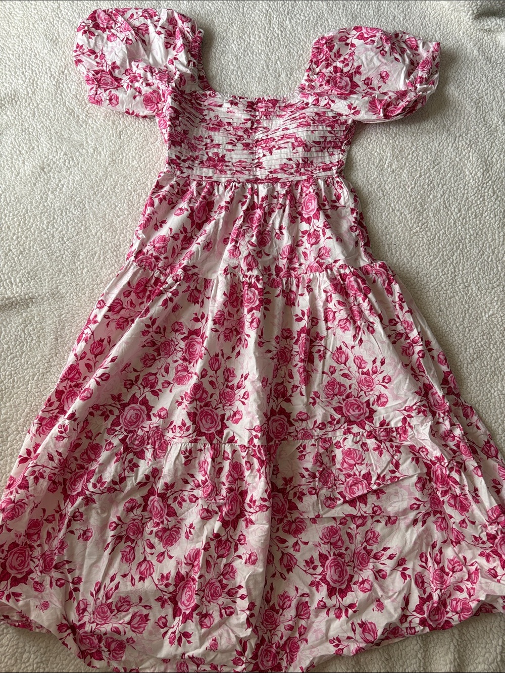King’s Road floral dress with puffy sleeves